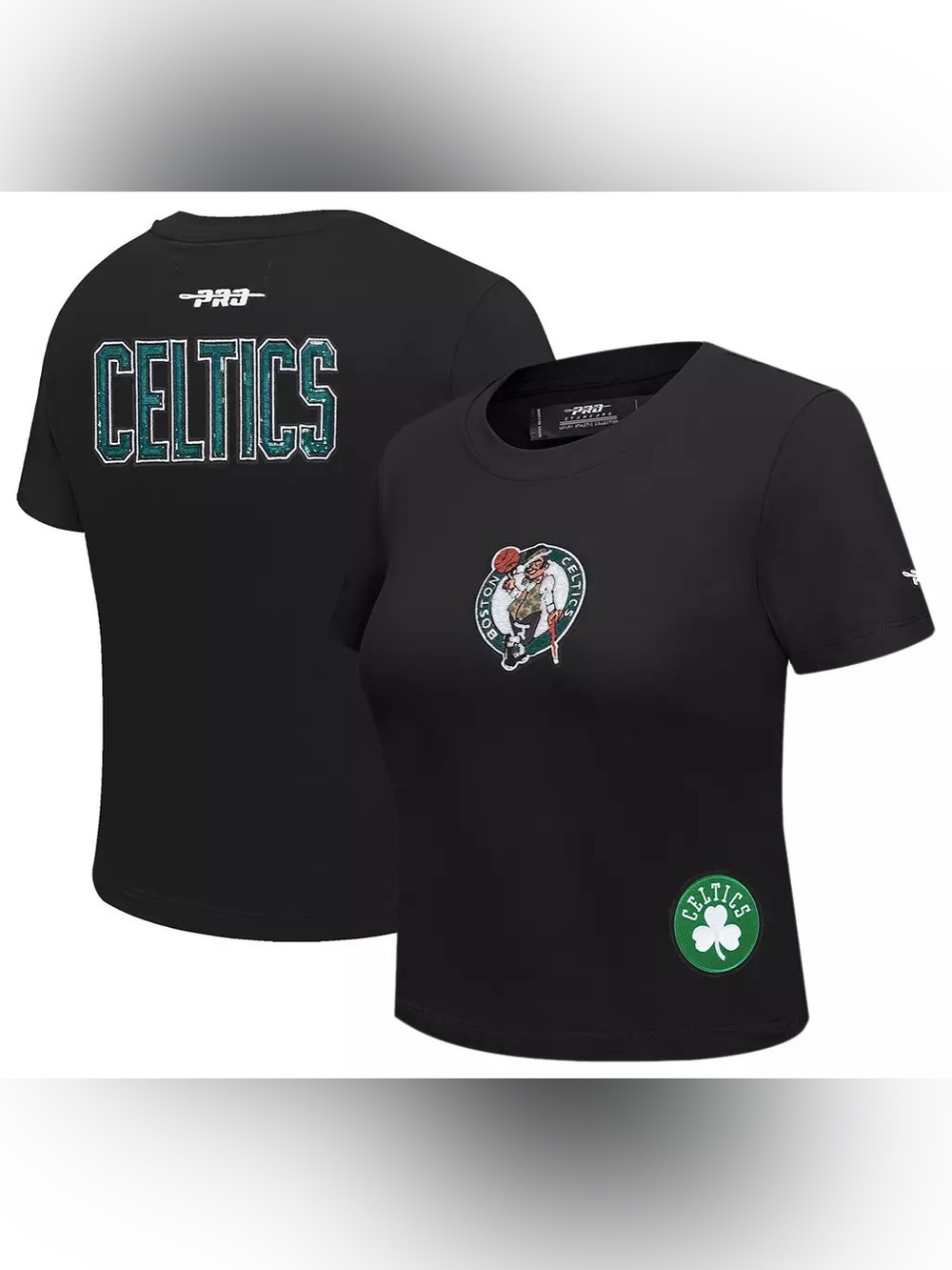 Pro Standard Women's Boston Celtics Black Game Day Classics Baby Doll T-Shirt